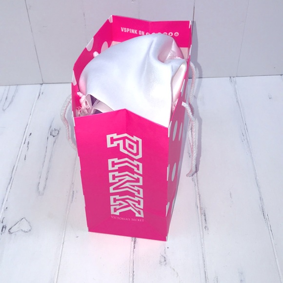 20 Victoria’s Secret Brand Designer New Pink Polka Dot Shopping Bag - Picture 2 of 3